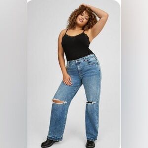 NWT Torrid perfect wide-leg mid-rise jean